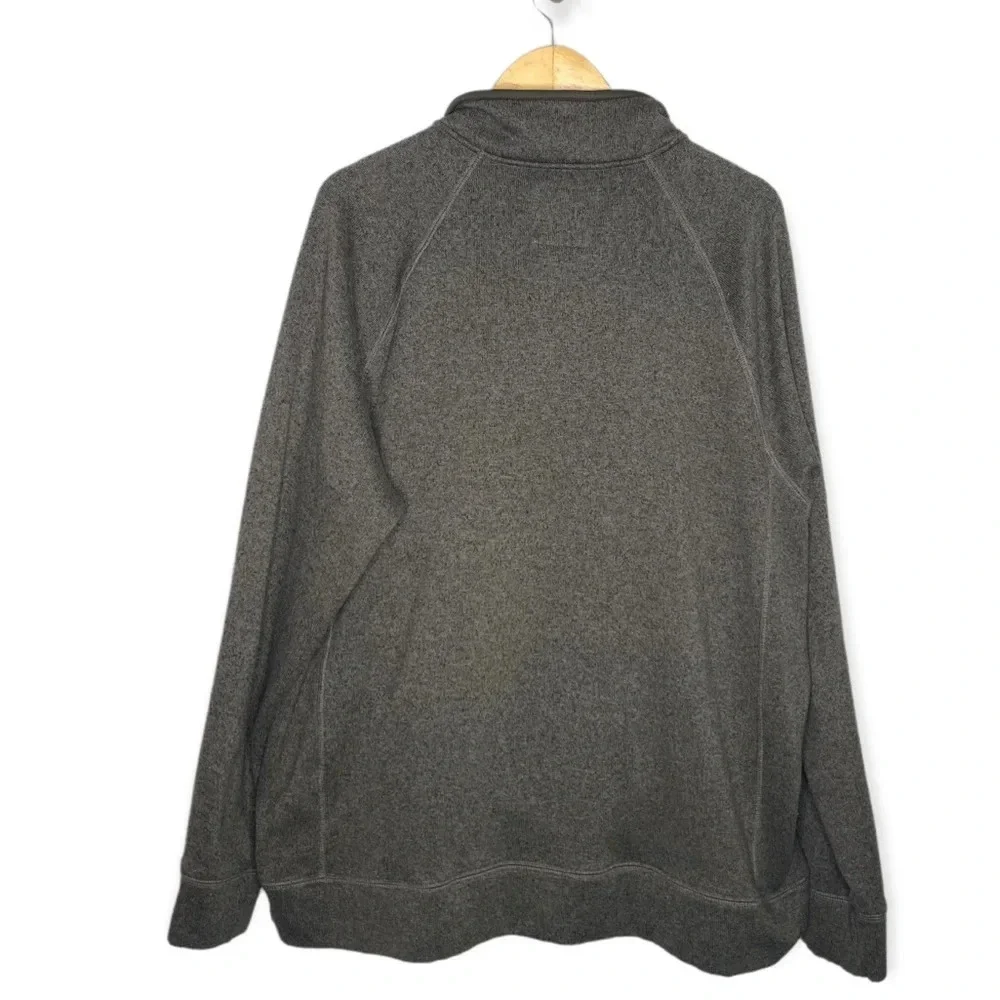 Sonoma Army Green Mock Neck Button Pullover Fleece Sweater Men's Size XXL